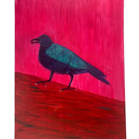 Acrylic bird painting wall decor - Picture 1 of 3